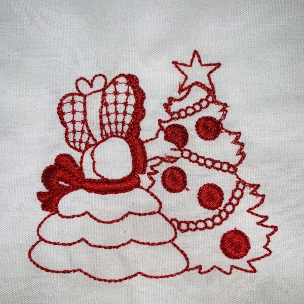 Sunbonnet Sue Redwork Christmas Blocks